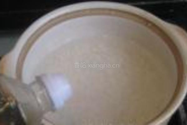 绿萼梅山药糯米粥的做法图解2