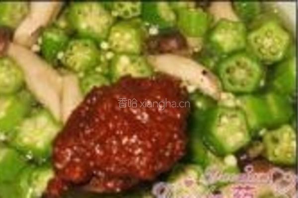 秋葵豆腐大酱汤的做法图解4