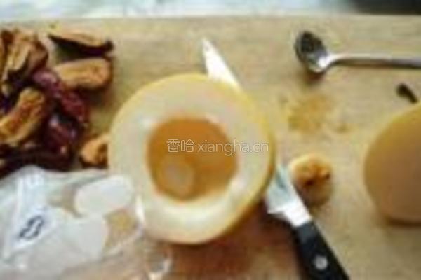 冰糖红枣蒸雪梨的做法图解7