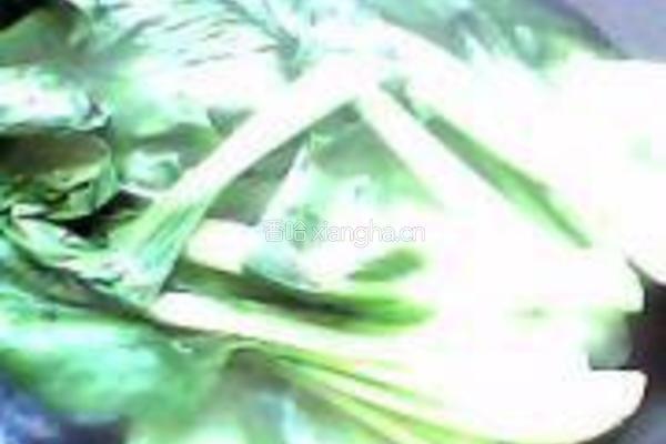 素炒油菜的做法图解2
