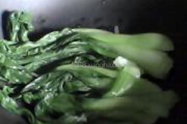 素炒油菜的做法图解4