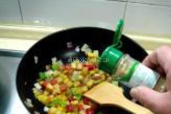 红花焖饭蔬菜海鲜的做法图解12