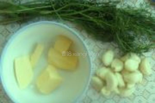蒜香茴香面包的做法图解2