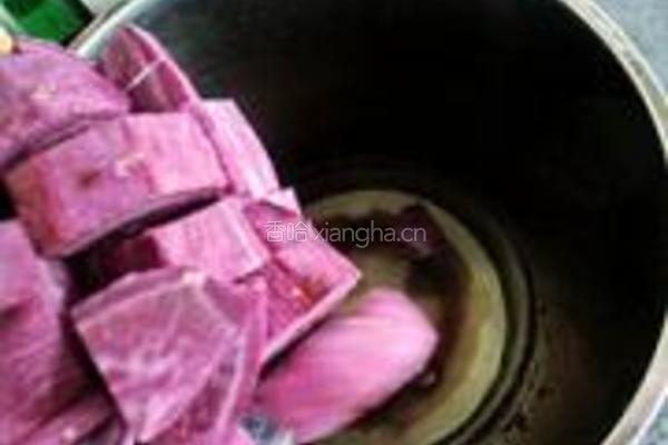 米香紫薯豆浆的做法图解4
