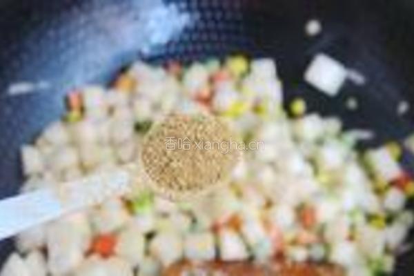 多彩海苔馒头丁的做法图解7