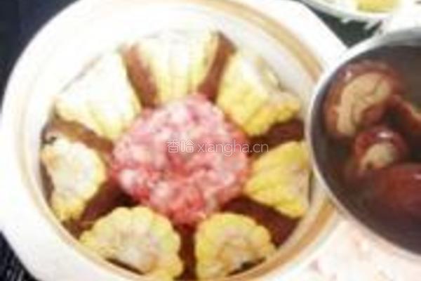 肉饼蒸蛋金银饭的做法图解9