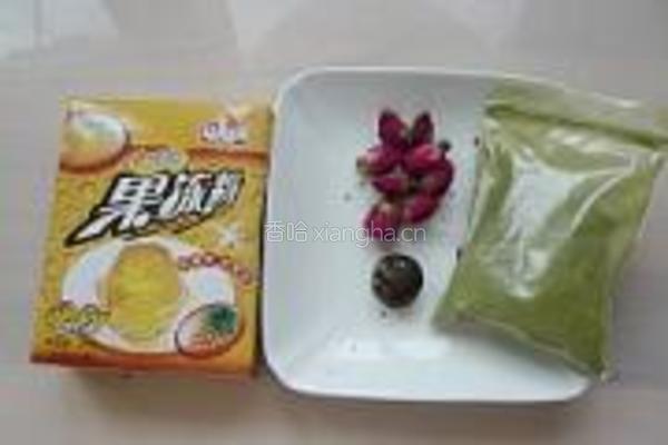三色茶果冻的做法图解1