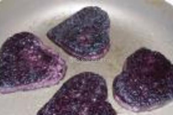 香煎爱心黑米饼的做法图解9