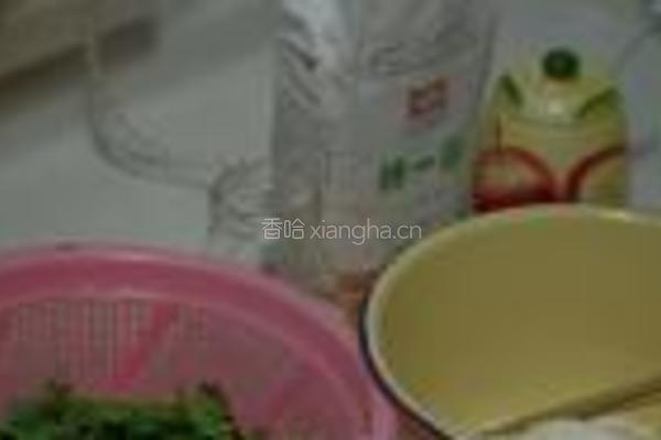 茼蒿鸡蛋煎饼的做法图解2