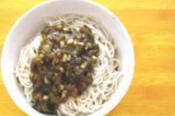 茄丝打卤面的做法图解4