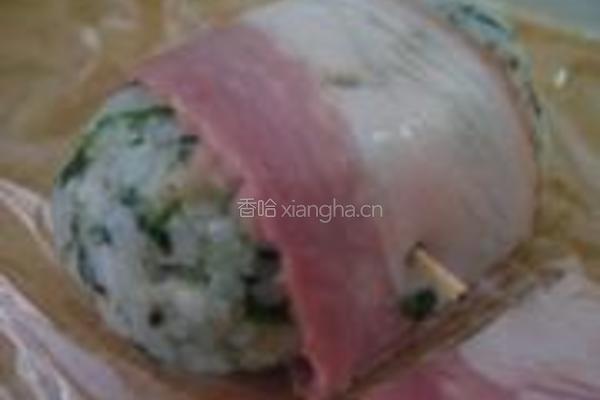 香煎菠菜饭团的做法图解15