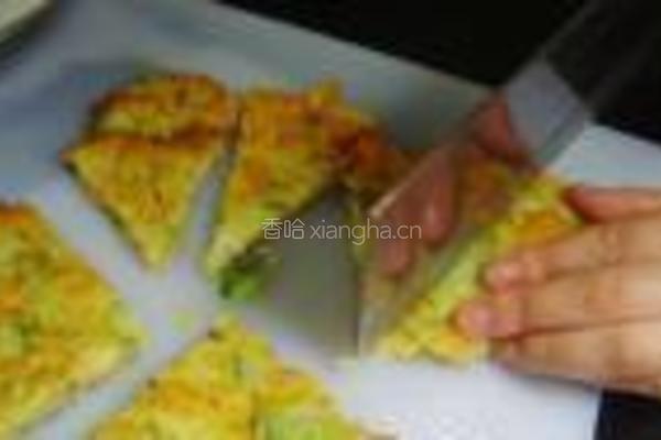 丝瓜虾米煎饼的做法图解6