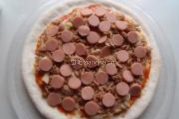 金枪鱼火腿pizz的做法图解11