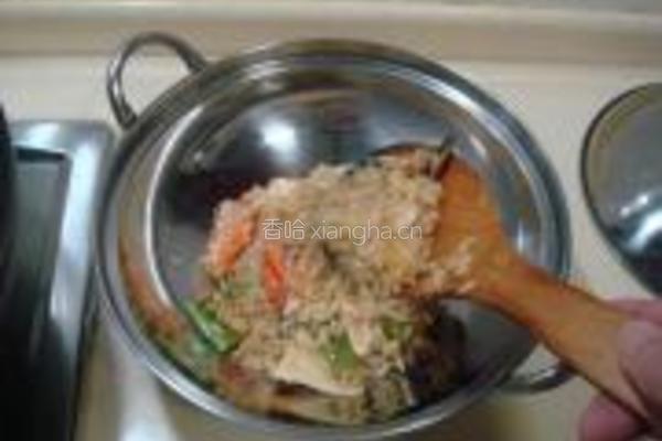 焗鸡肉海鲜饭的做法图解7