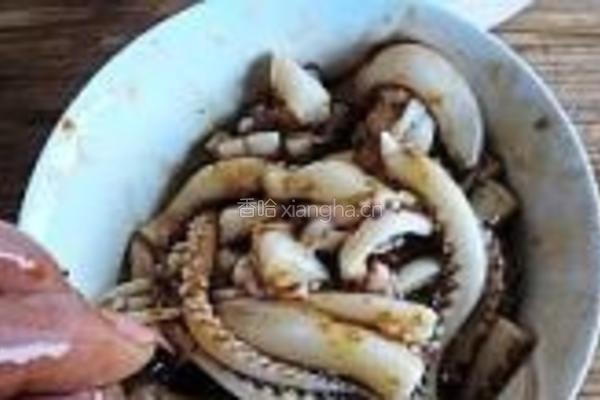 酱烤鱿鱼须的做法图解4