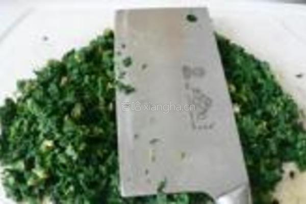 荠菜虾皮鸡蛋饼的做法图解7
