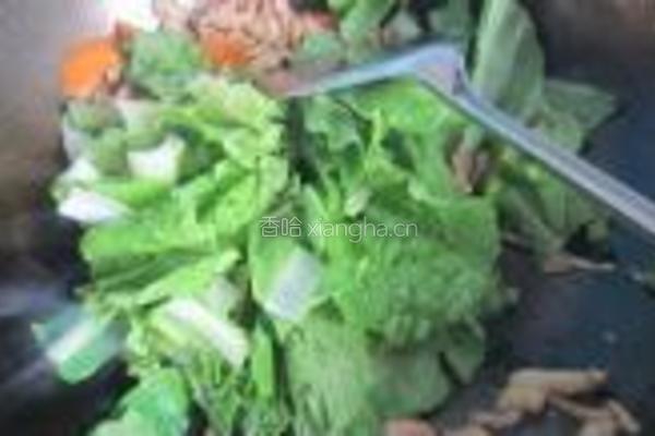 青菜肉丝炒面的做法图解8