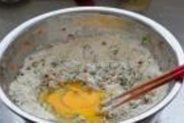 槐花肉末饼的做法图解5