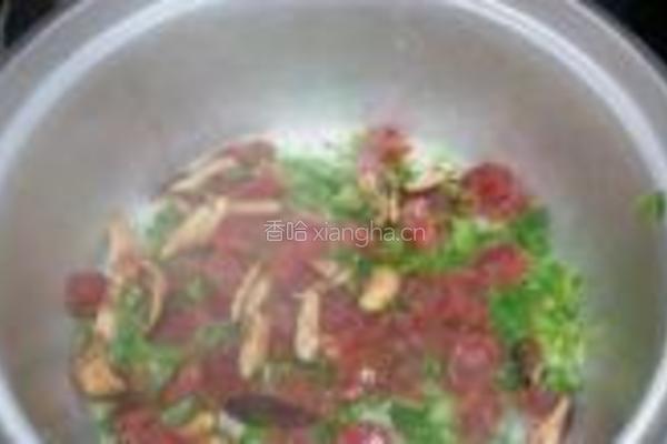 芥菜腊肠焖饭的做法图解7