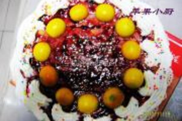 蓝莓鲜奶蛋糕的做法图解11