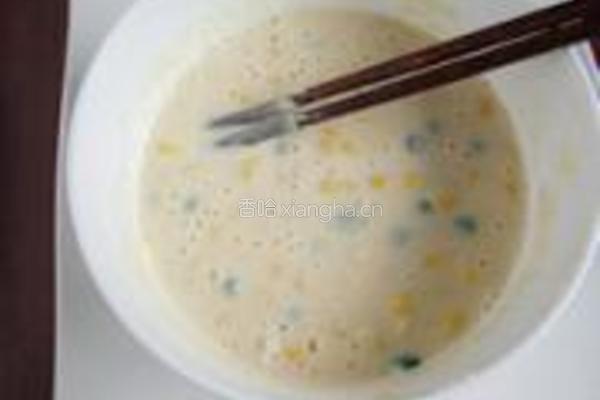 鸡蛋玉米豌豆饼的做法图解6
