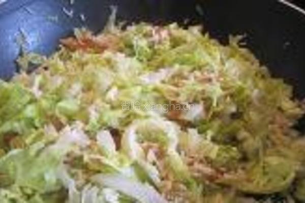 鸡蛋虾米生菜炒饭的做法图解9