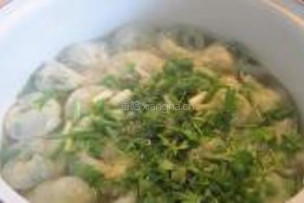 荠菜鸡蛋云吞的做法图解13
