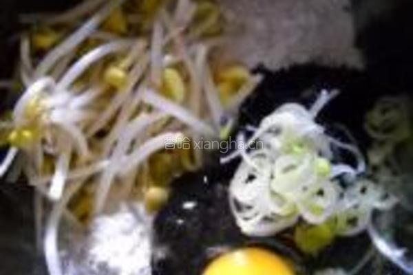 紫菜豆芽饼的做法图解4