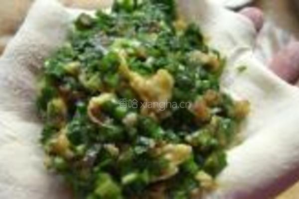 猪肉韭菜三鲜馅饼的做法图解9