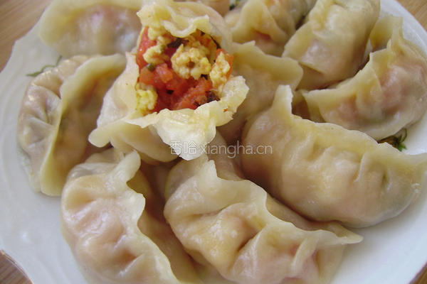 西红柿鸡蛋蒸饺