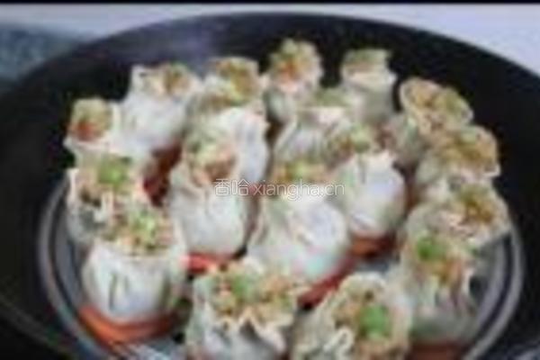 腊肉香葱烧卖的做法图解7