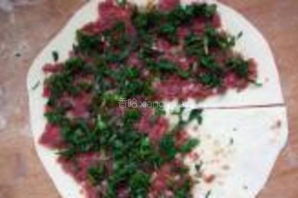牛肉荠菜三角饼的做法图解5