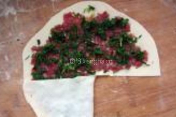 牛肉荠菜三角饼的做法图解6