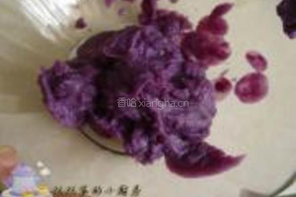 紫薯烧卖的做法图解1