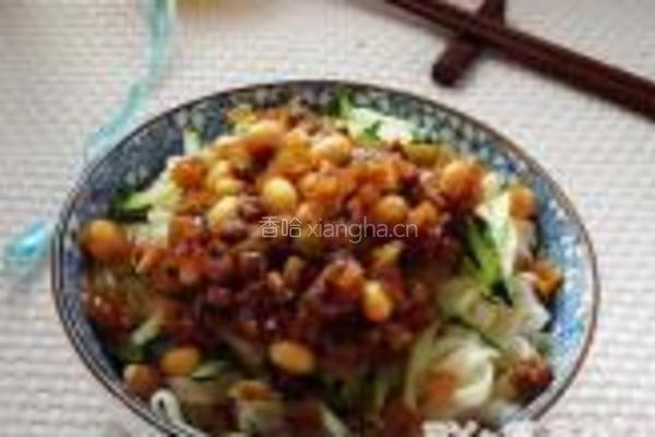 肉末榨菜黄豆面的做法图解12