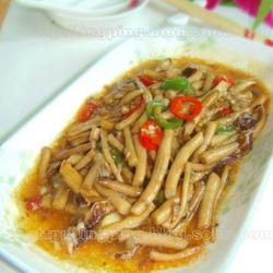 清炒茶树菇的做法[图]