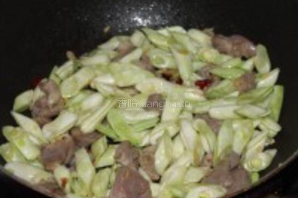 肉炒芸豆的做法图解4