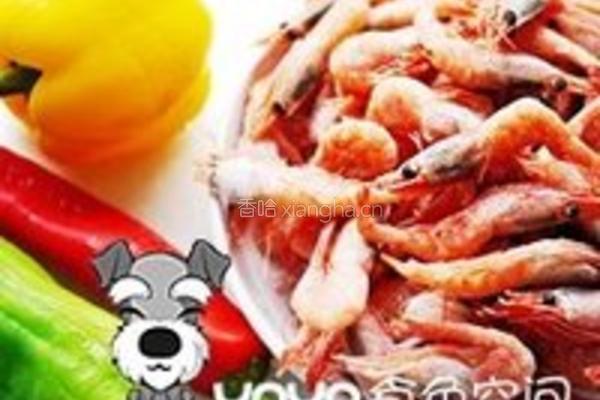 彩椒麻油北极虾的做法图解1