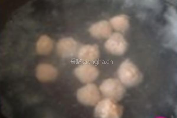 肉丸油菜的做法图解3