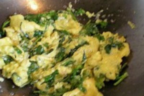 香菜炒笨鸡蛋的做法图解7