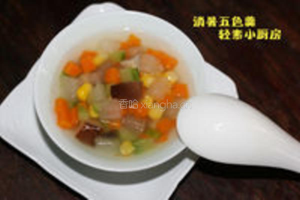 清凉消暑五色羹的做法图解4