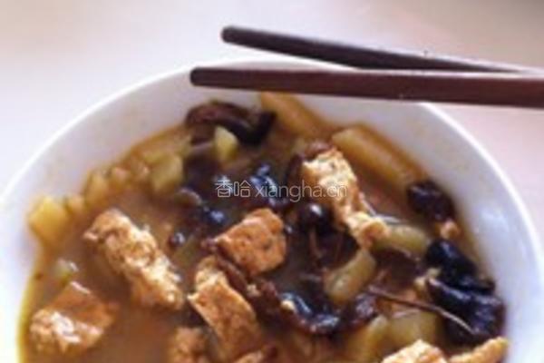 莜面饸捞蘸山药蘑菇豆腐的做法图解1