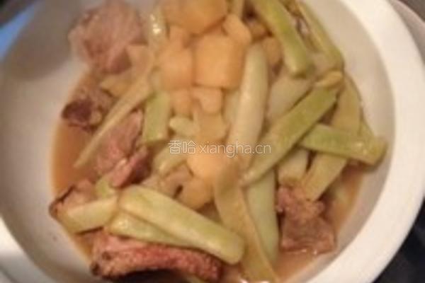 土豆芸豆炖排骨的做法图解7