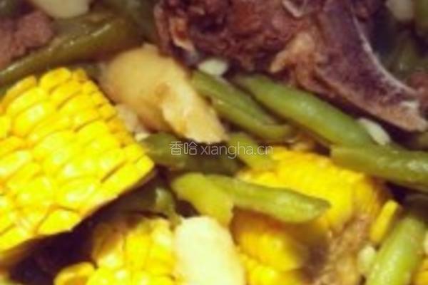 玉米山药芸豆炖排骨的做法图解7