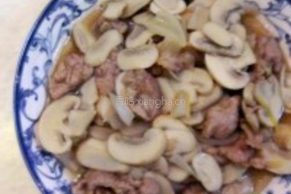 小平菇炒瘦肉的做法图解3