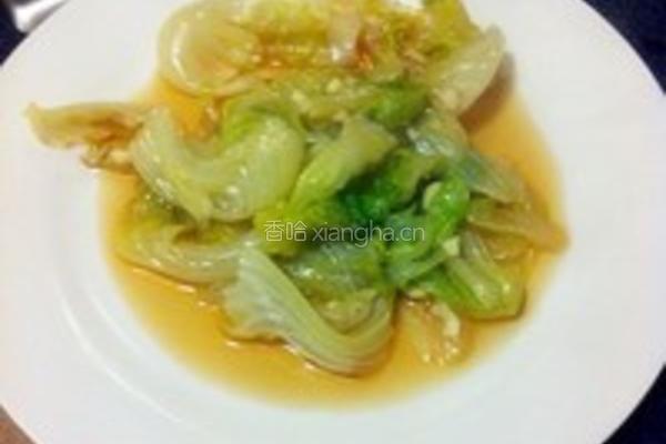 蒜茸耗油西生菜的做法图解6