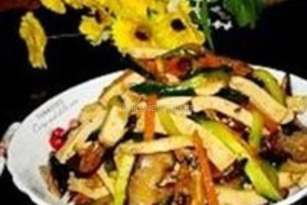 冬菇炒豆腐干的做法图解12