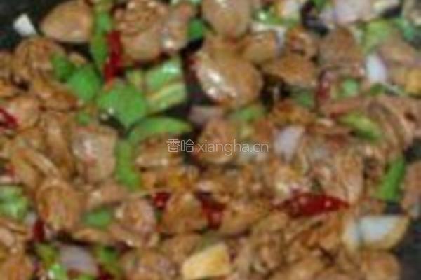 辣炒鸡心的做法图解4