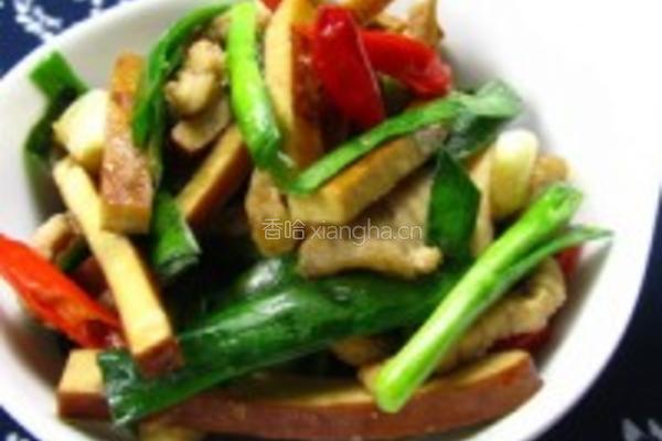 韭菜香干炒肉丝的做法图解9