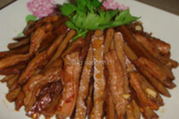 肉丝拌香干的做法图解3